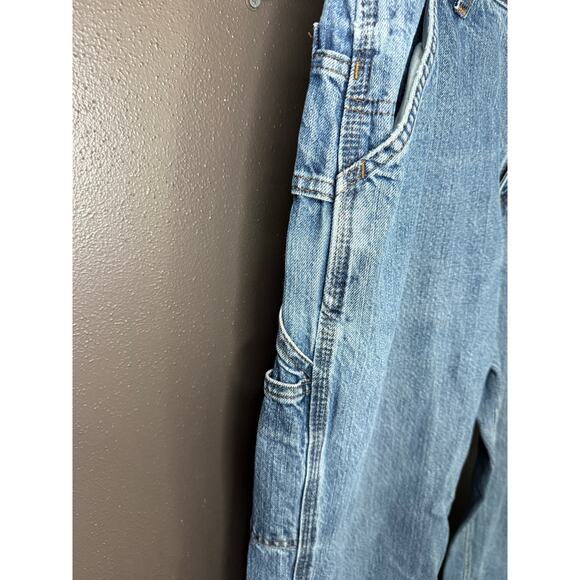 Vintage Carhartt Carpenter Jeans  Light Wash Straight Leg Workwear Utility Pants - Picture 4 of 5